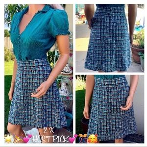 🎉2X HP Kate Spade NWT “Skirt The Issue” Wool Tweed Blend Skirt